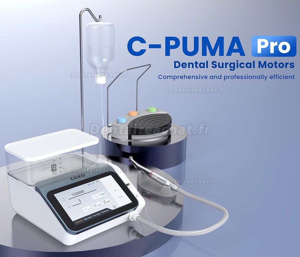 Micromoteur dentaire électrique sans balais COXO C-Puma PRO avec fonction de réglage du débit